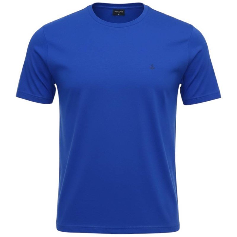 Camiseta Básica King&Joe Masculina Azul Royal Logo Marinho