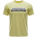 Camiseta Aeropostale Masculina Amarela Estampa Letreiro Branco e Preto