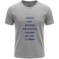 Camiseta Básica king&Joe Masculina Cinza Estampa Países