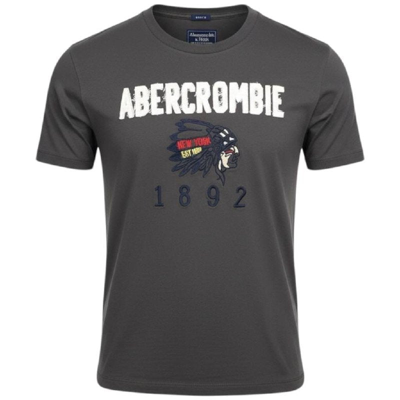 Camiseta Abercrombie Masculina Chumbo Estampa Índio 1892
