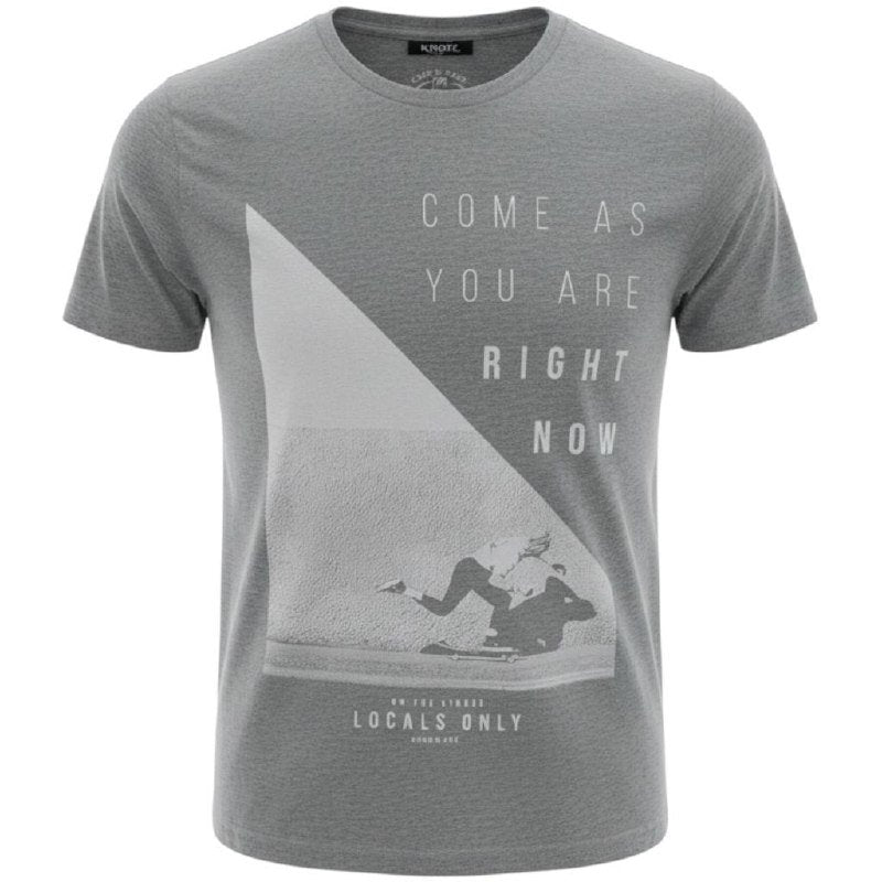 Camiseta Básica King&Joe Masculina Cinza Estampa Comece Agora