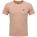 Camiseta Básica King&Joe Masculina cor Telha Estampa Listras Tropicais