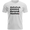 Camiseta Básica Reserva Masculina Branca Estampa Risos