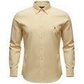 Camisa Ralph Lauren Masculina Oxford Amarela Pony Colorido