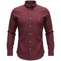 Camisa Ralph Lauren Masculina Oxford Bordô Pony Colorido