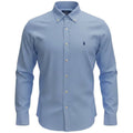 Camisa Ralph Lauren Masculina Linho Azul Celeste Pony Marinho