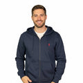 Moletom Zipper Ralph Lauren Masculino Marinho Pony Vermelho Clássico