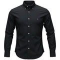 Camisa Ralph Lauren Masculina Algodão Seco Preta Pony Roxo