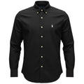 Camisa Ralph Lauren Masculina Oxford Sarjeada Preta Pony Branco