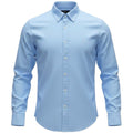 Camisa Ralph Lauren Masculina Oxford Tinturado Azul Bebê Pony Monocromático
