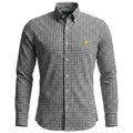 Camisa Ralph Lauren Masculina Xadrez Preto Pony Amarelo