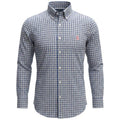 Camisa Ralph Lauren Masculina Xadrez Cimento Pony Rosa