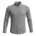 Camisa Ralph Lauren Masculina Xadrez Preto e Branco Pony clássico