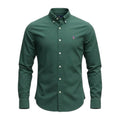 Camisa Ralph Lauren Masculina Oxford Tinturado Verde Floresta Pony Roxo