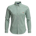 Camisa Ralph Lauren Masculina Verde Listras Americana Pony Vermelho