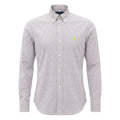 Camisa Ralph Lauren Masculina Micro Xadrez Rosada Exclusiva Pony Limão