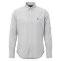 Camisa Ralph Lauren Masculina Micro Xadrez Granulado Pony Azul