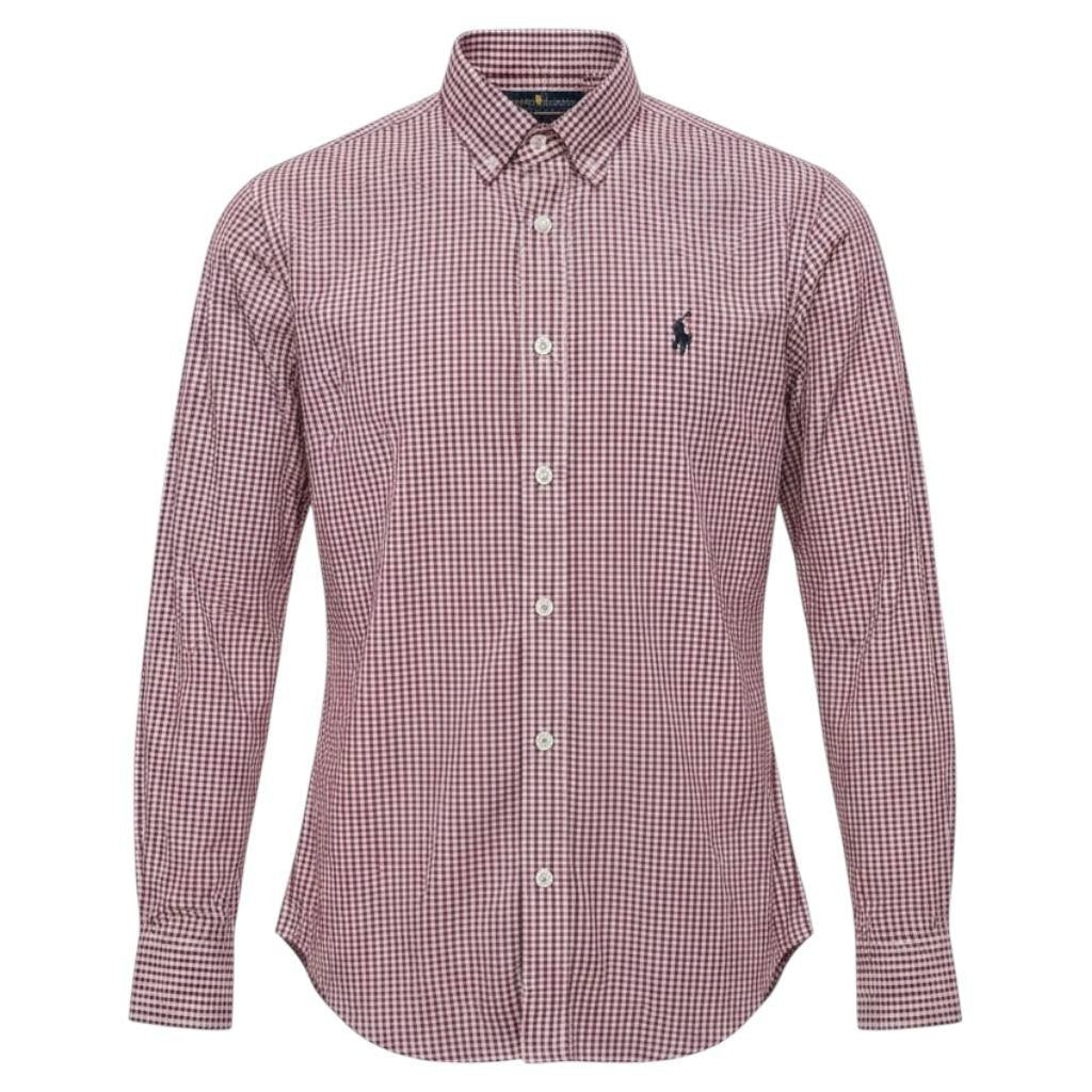 Camisa Ralph Lauren Masculina Micro Xadrez Natal Pony Preto