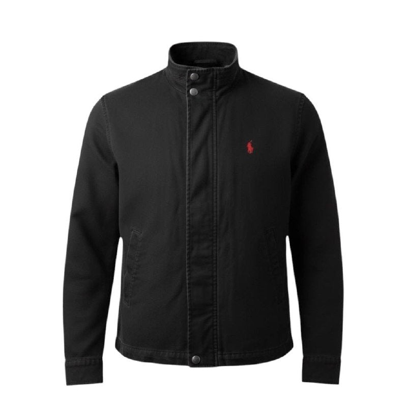 Jaqueta Sarja Ralph Lauren Masculina Inverno Rigoroso Preta com Pony Vermelho