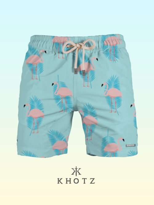 Shorts Desporto Masculino Estampa Flamingo