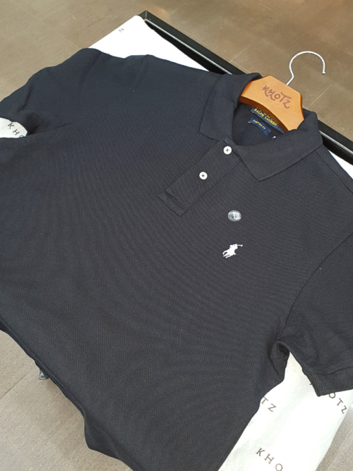 Polo Ralph Lauren Masculina Preta Pony Branco