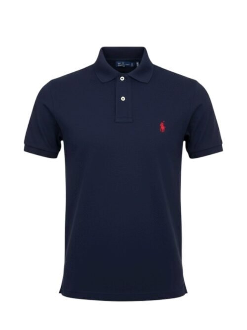 Polo Ralph Lauren Masculina Azul Marinho Pony Vermelho