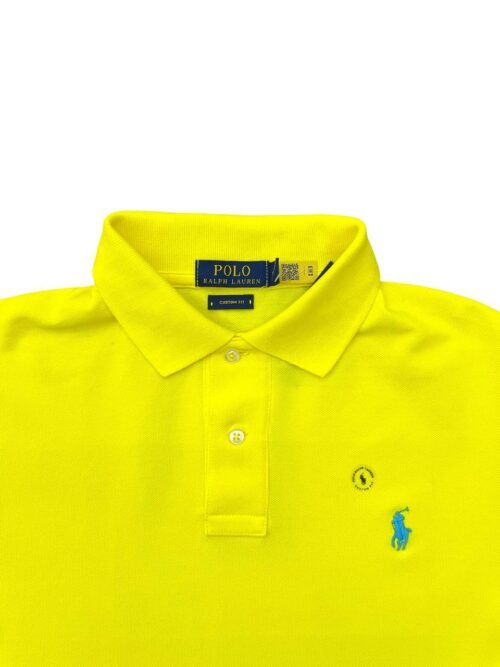 Polo Ralph Lauren Masculina Amarelo Pony Azul Celeste