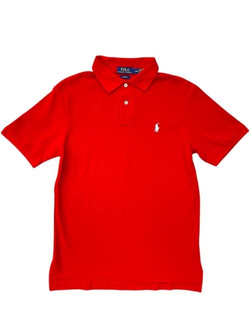 Polo Ralph Lauren Masculina Vermelha Pony Branco