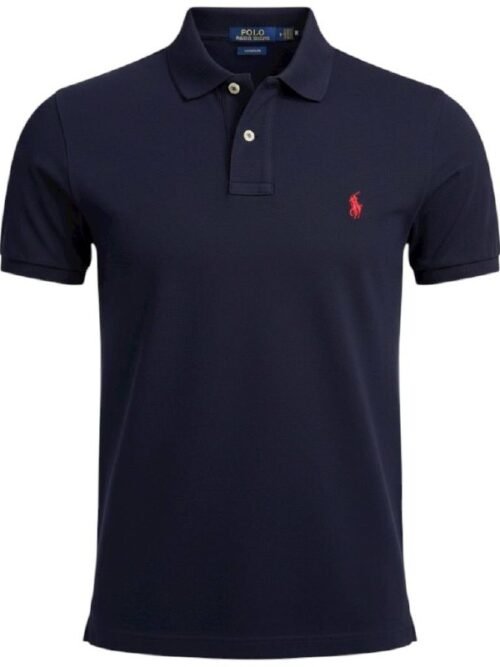 Polo Ralph Lauren Masculina Azul Marinho Pony Vermelho