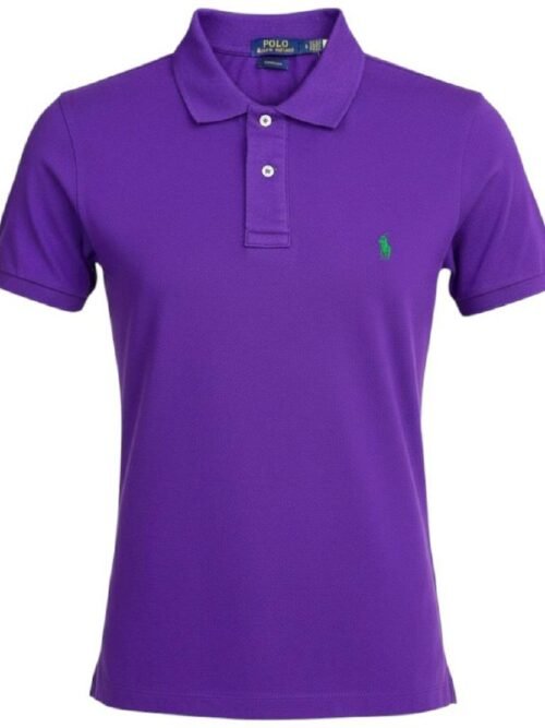 Polo Ralph Lauren Masculina Roxa Pony Verde