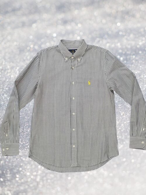 Camisa Ralph Lauren Masculina Preta Listras Pony Amarelo