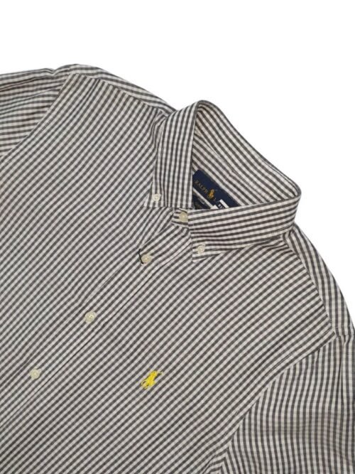 Camisa Ralph Lauren Masculina Preta Listras Pony Amarelo