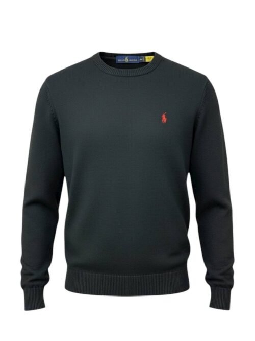 Suéter Ralph Lauren Masculino Preto Pony Vermelho