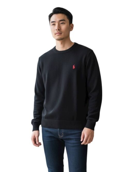 Suéter Ralph Lauren Masculino Preto Pony Vermelho