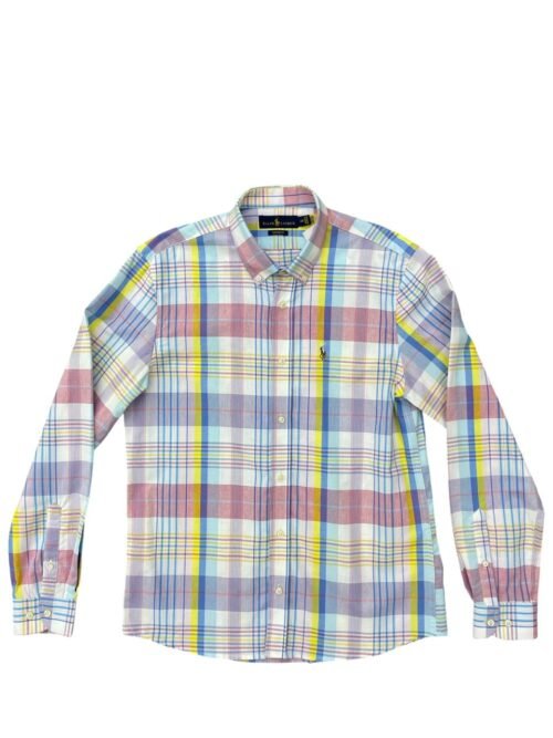 Camisa Ralph Lauren Masculina Xadrez Americano Pony Colorido ( Várias Cores)