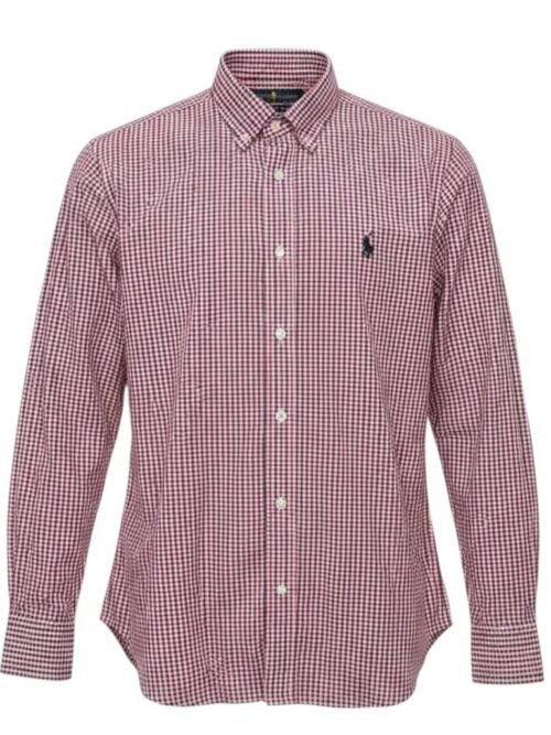 Camisa Ralph Lauren Masculina Micro Xadrez Natal Pony Preto