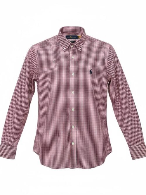 Camisa Ralph Lauren Masculina Micro Xadrez Natal Pony Preto