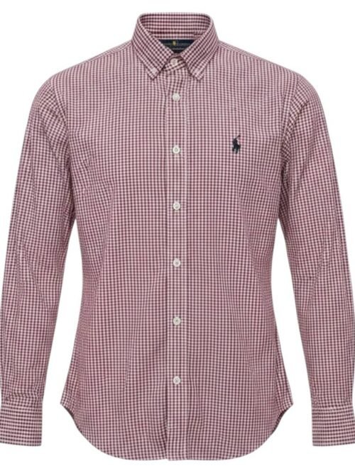 Camisa Ralph Lauren Masculina Micro Xadrez Natal Pony Preto