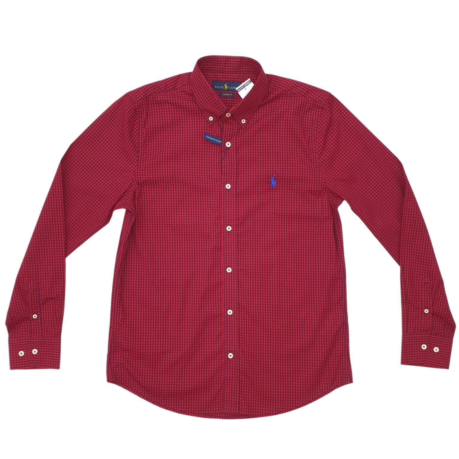 camisa-ralph-lauren-bordo-masculina-micro-xadrez-escuro