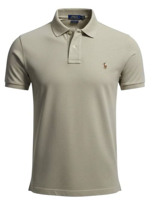 Polo Ralph Lauren Masculina Bege Pony Colorido