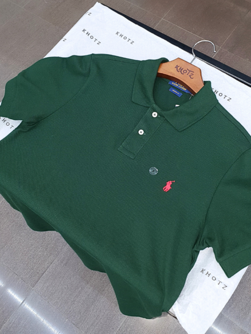 Polo Ralph Lauren Masculina Verde Floresta Pony Vermelho