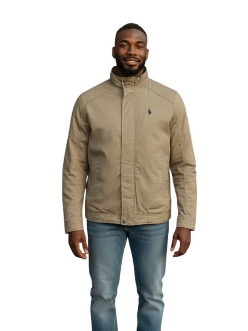 Jaqueta Sarja Ralph Lauren Masculina Inverno Rigoroso Caramelo com Pony Marinho