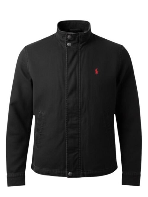 Jaqueta Sarja Ralph Lauren Masculina Inverno Rigoroso Preta com Pony Vermelho