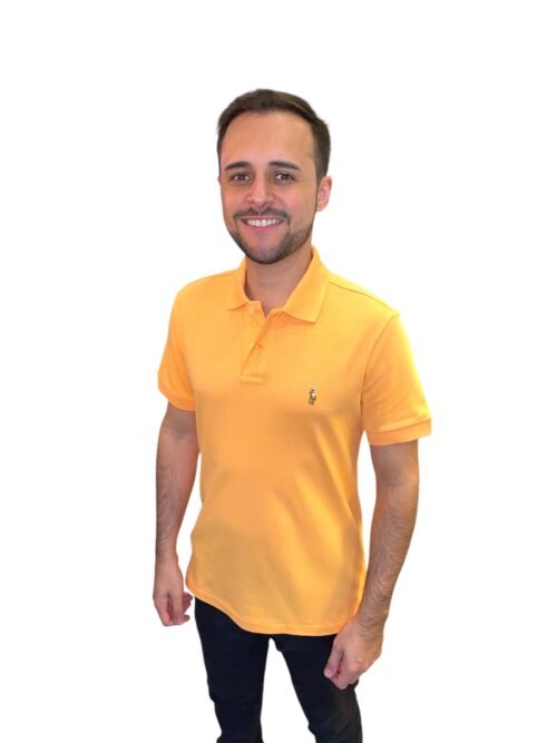 Polo Ralph Lauren Masculina Abóbora Pony Colorido