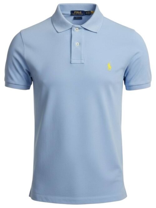 Polo Ralph Lauren Masculina Azul Bebê Pony Amarelo
