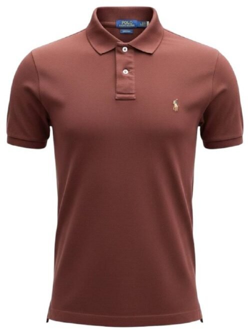 Polo Ralph Lauren Masculina Caramelo Escuro Pony Colorido