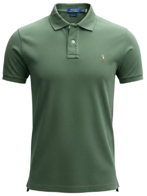 Polo Ralph Lauren Masculina Verde Oliva Pony Colorido