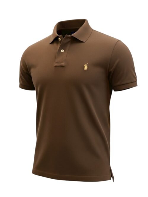 Polo Ralph Lauren Masculina Marrom Escuro Pony Creme
