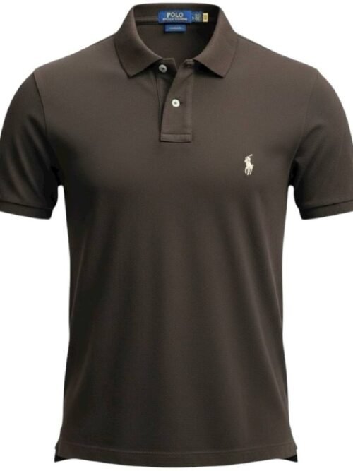 Polo Ralph Lauren Masculina Marrom Escuro Pony Creme