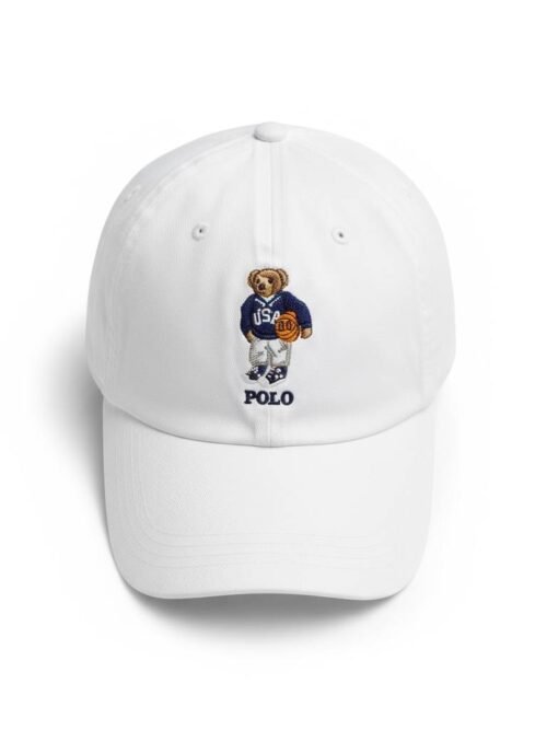 Boné Ralph Lauren Branco Urso Americano Polo Bear